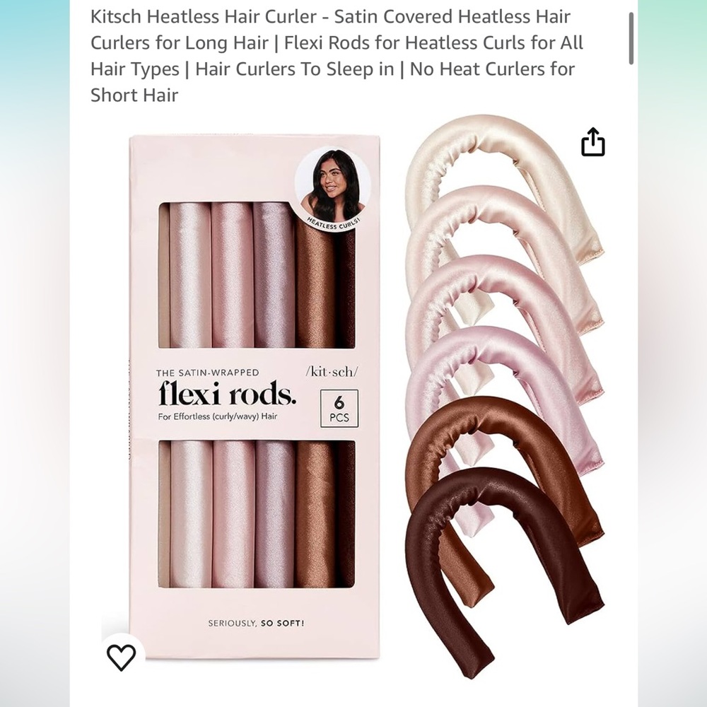 Kitsch satin heat less hair curlers